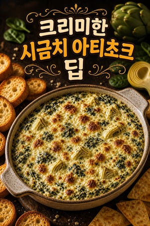 시금치 아티초크 딥 레시피: 파티 분위기를 살려주는 크리미하고 고소한 맛