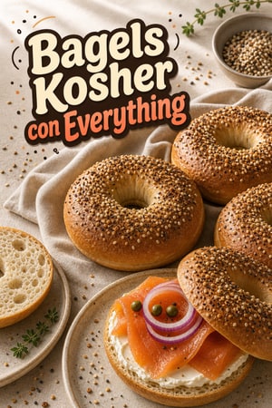 Bagels Caseros Kosher Auténticos con Condimento Everything