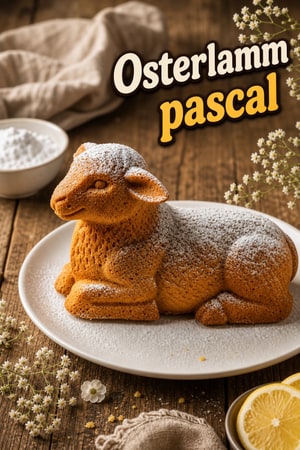 Osterlamm traditionnel : gâteau en forme d'agneau moelleux