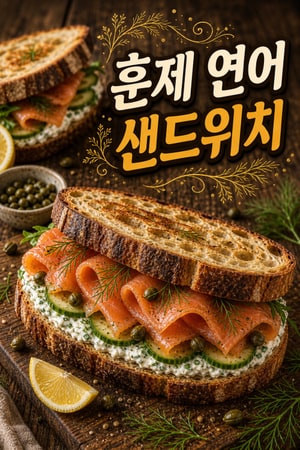 훈제 연어 사워도우 샌드위치와 향긋한 허브 크림치즈 레시피