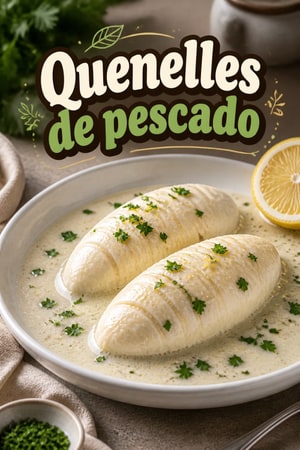 Quenelles clásicas de pescado con velouté ligero y sedoso