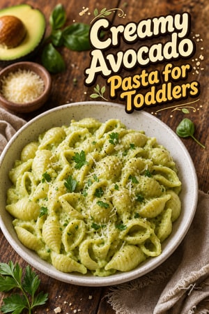 Quick Mild Creamy Avocado Pasta for Toddlers & Little Ones