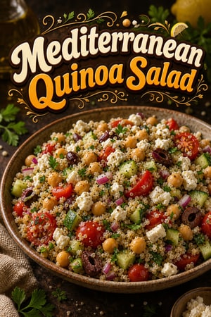 Mediterranean Quinoa Salad with Chickpeas and Feta