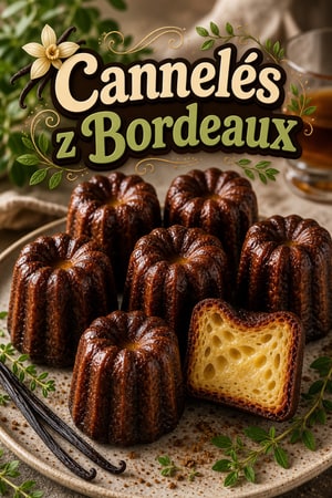 Autentyczne Cannelés de Bordeaux z wanilią i ciemnym rumem