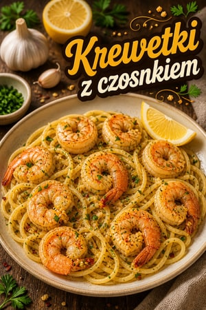 Krewetki scampi w maśle czosnkowym z cytryną w 15 minut
