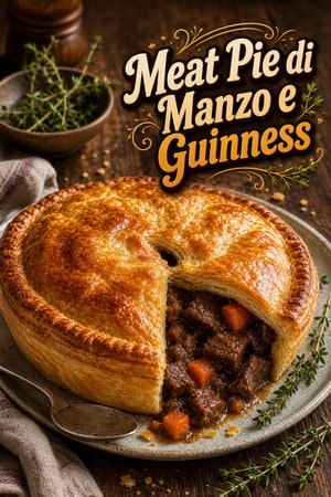 Meat Pie di Manzo e Guinness con Pasta Sfoglia Croccante