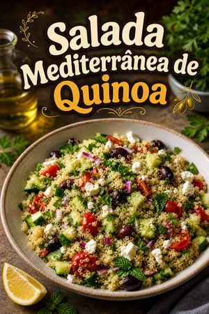 Salada Mediterrânea de Quinoa com Queijo Feta e Ervas