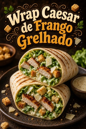 Wrap de Frango Caesar Grelhado com Molho Cremoso