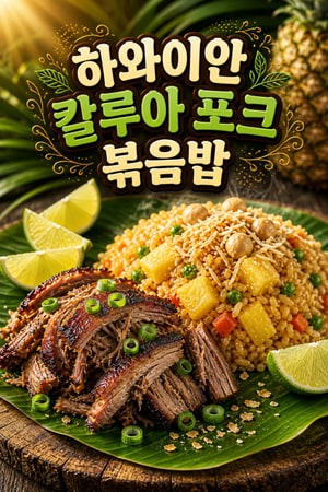 집에서 즐기는 하와이안 칼루아 포크와 파인애플 코코넛 볶음밥 레시피