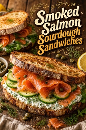 Smoked Salmon Sourdough Sandwiches with Herbed Cream Cheese
