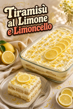 Tiramisù al Limone e Limoncello con Crema al Mascarpone