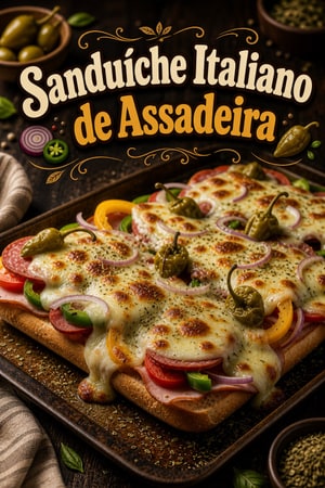 Jantar de Assadeira Estilo Sanduíche Italiano com Salame