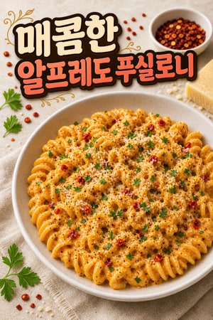 매콤하고 부드러운 칼라브리아 칠리 알프레도 푸실로니 파스타 레시피