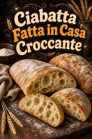 Ciabatta Fatta in Casa Autentica con Crosta Croccante
