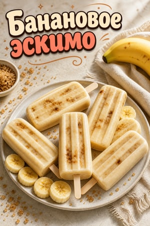 Сливочное банановое мороженое с коричневым сахаром