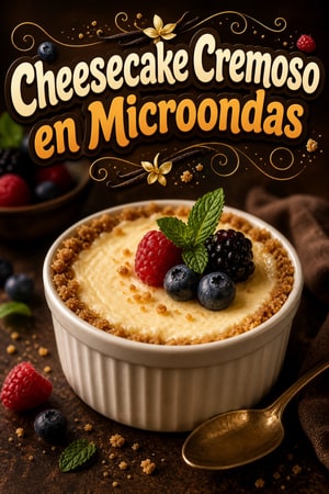 Cheesecake Cremoso Individual al Microondas en Minutos