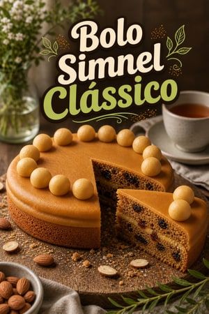 Bolo Simnel Clássico com Marzipã para Brunch de Páscoa
