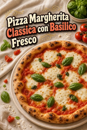 Pizza Margherita Classica con Basilico Fresco