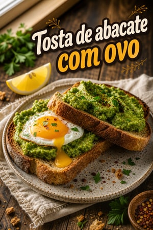 Tosta de Abacate com Ovo e Pão Renascentista Crocante