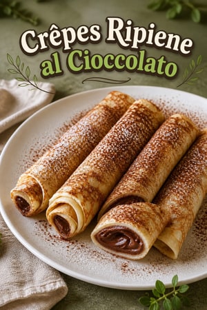 Crêpes Ripiene di Cioccolato con Cacao