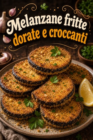 Melanzane Fritte Dorate e Croccanti con Erbe e Aglio