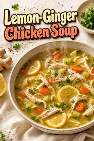 Soothing Lemon-Ginger Chicken Soup for Cold Relief