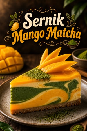Sernik Mango Matcha ze Słodkim Wirrem - Elegancki Deser