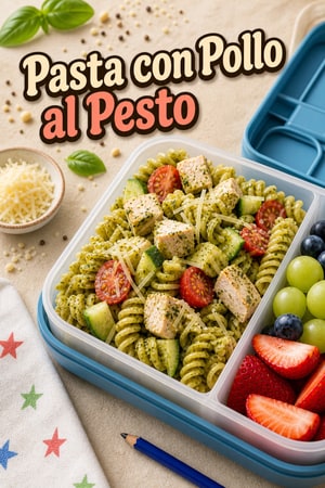 Ensalada de Pasta con Pollo al Pesto Sin Gluten