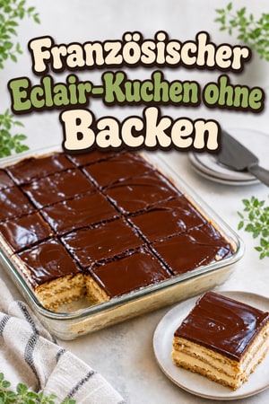 Französischer Eclair-Kuchen ohne Backen