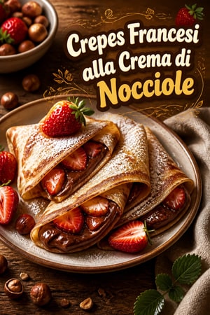 Crepes Francesi alla Crema di Nocciole e Cioccolato
