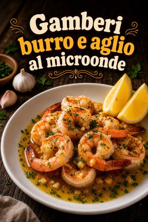 Gamberi al burro e aglio al microonde - cena in 5 minuti