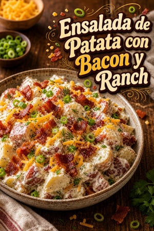 Ensalada de Patata con Bacon y Ranch para Grupos