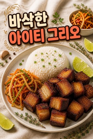 바삭한 아이티 전통 그리오: 감귤마리네이드로 부드럽고 크리스피한 돼지 어깨살 튀김 레시피