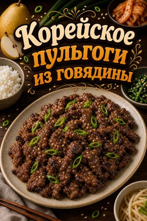 Аутентичное корейское пульгоги из говядины с маринадом из груши
