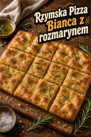 Autentyczna rzymska Pizza Bianca z rozmarynem