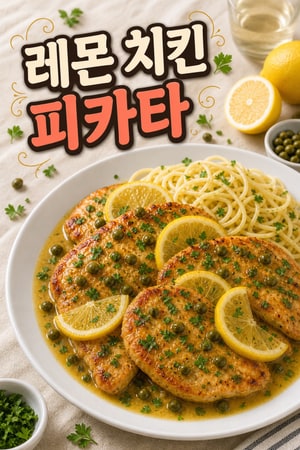 레몬 버터 소스와 케이퍼의 조화, 정통 치킨 피카타 레시피
