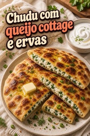 Chudu de Cottage: Tortinhas Recheadas com Queijo e Ervas