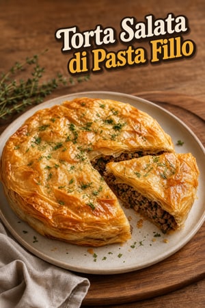 Torta Sfoglia di Carne Croccante con Manzo Macinato e Erbe Aromatiche