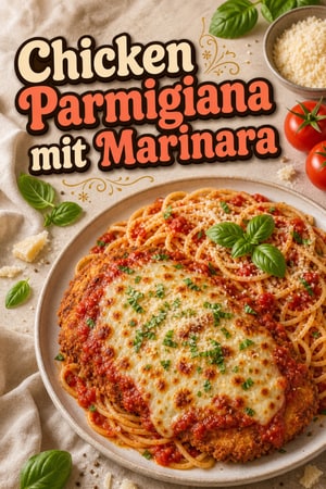 Klassisches Chicken Parmigiana mit hausgemachter Marinara
