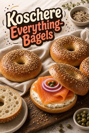 Hausgemachte Koscher-Bagels mit Everything Seasoning