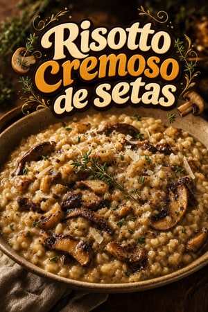 Risotto Cremoso de Setas Silvestres con Parmesano y Tomillo