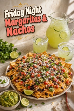 Friday Night Margarita Pitcher & Loaded Nachos