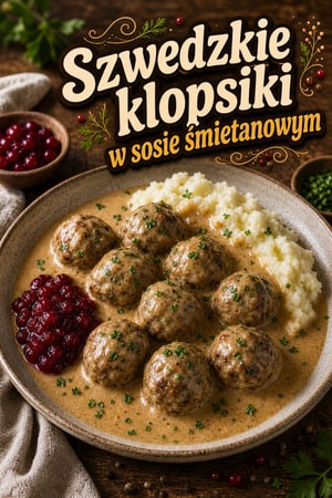 Tradycyjne klopsiki szwedzkie w aksamitnym sosie śmietanowym