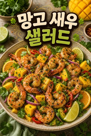 상큼한 타이-멕시칸 퓨전 망고 새우 샐러드 만들기
