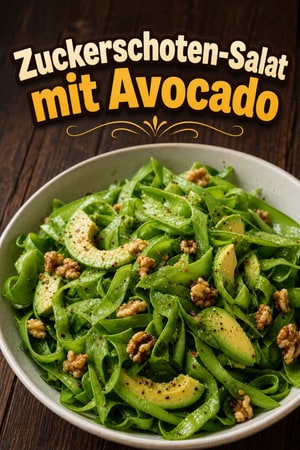 Zuckerschoten-Salat mit Avocado