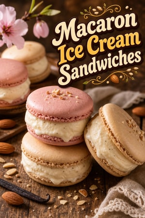 Homemade French Macaron Ice Cream Sandwiches
