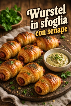 Pigs in a Blanket classici con salsa di senape ed erbe