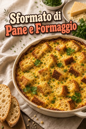 Sformato di Pane Rustico e Formaggi con Uova per Colazione