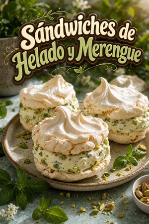 Sándwiches de Helado Nube de Merengue Esponjoso