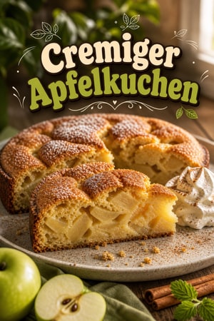 3-Cup Apfel-Custard-Kuchen mit säuerlichen Granny-Smith